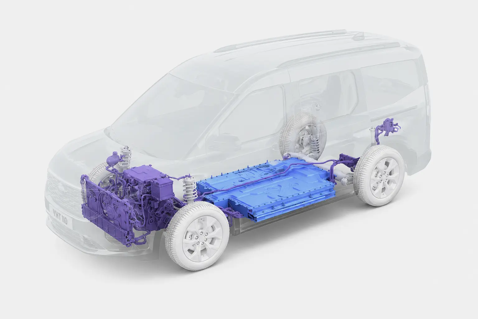 Elektrische Aandrijving Ford E-Tourneo Courier
