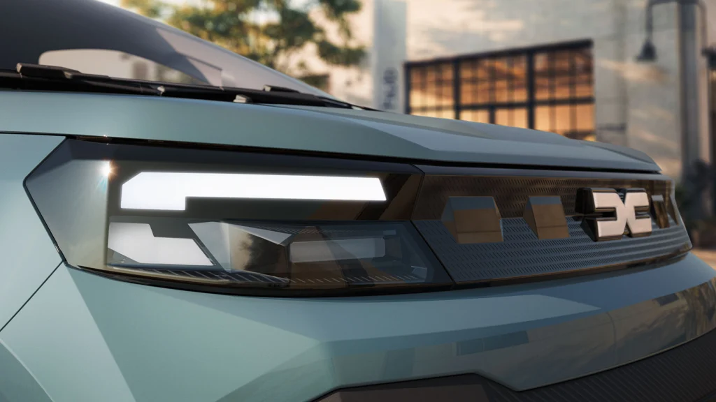 Nieuwe Dacia Spring 2026 koplamp