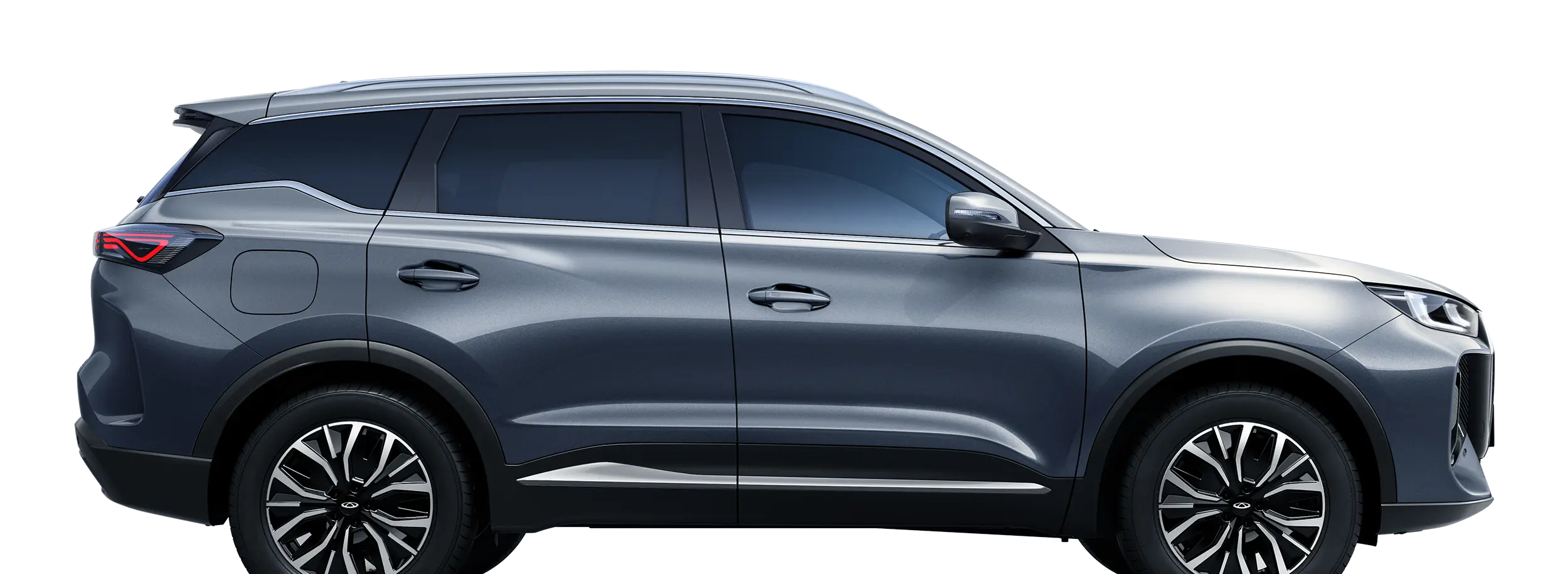 Chery Tiggo 7 zijkant Tech Grey
