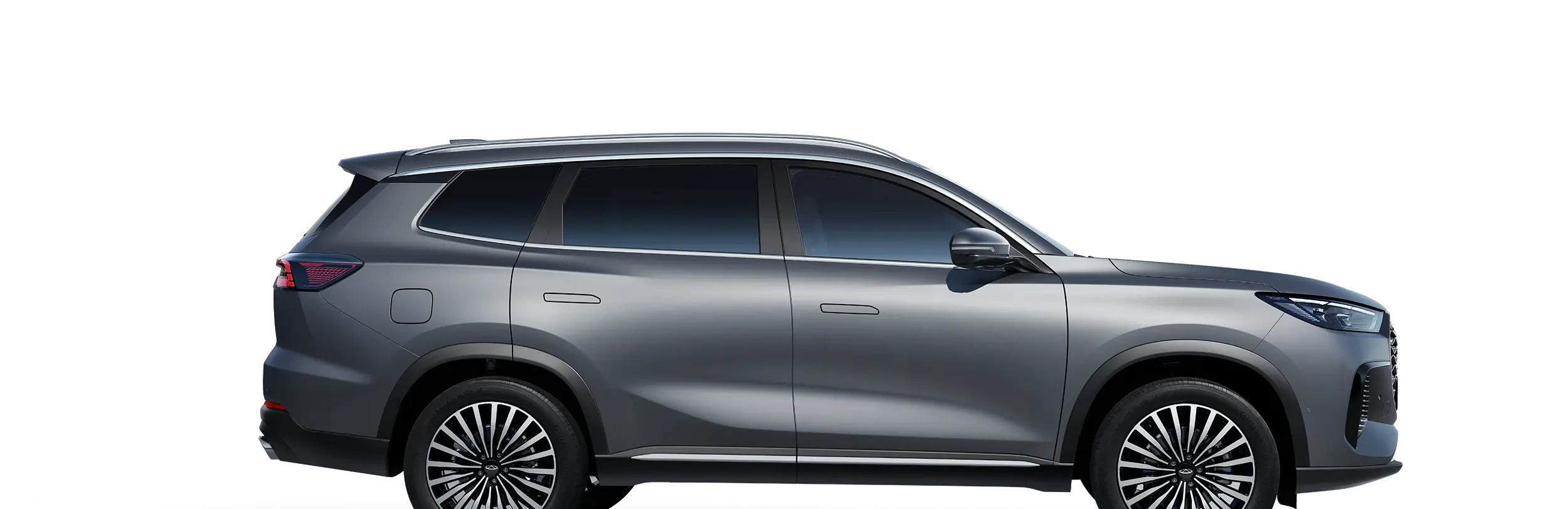 Chery Tiggo 8 zijkant Basalt Grey